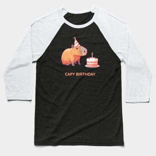 Capy Birthday Baseball T-Shirt